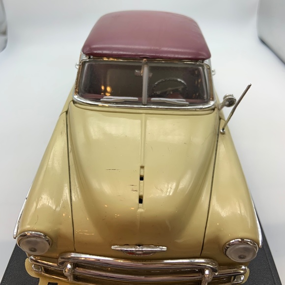 Vintage 1950 Chevy Bel Air Retro Metal Car Model Motor Max Yellow - Picture 15 of 16